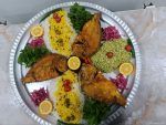 سینی سه نفره ماهی شکم پر