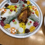 سینی چهار نفره مرغ شکم پر
