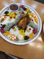 سینی چهار نفره مرغ شکم پر